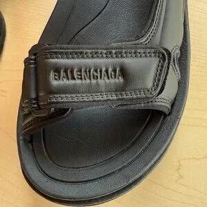 Balenciaga | Shoes | Balenciaga Mens Black Tourist Sandal Us  display picture 3